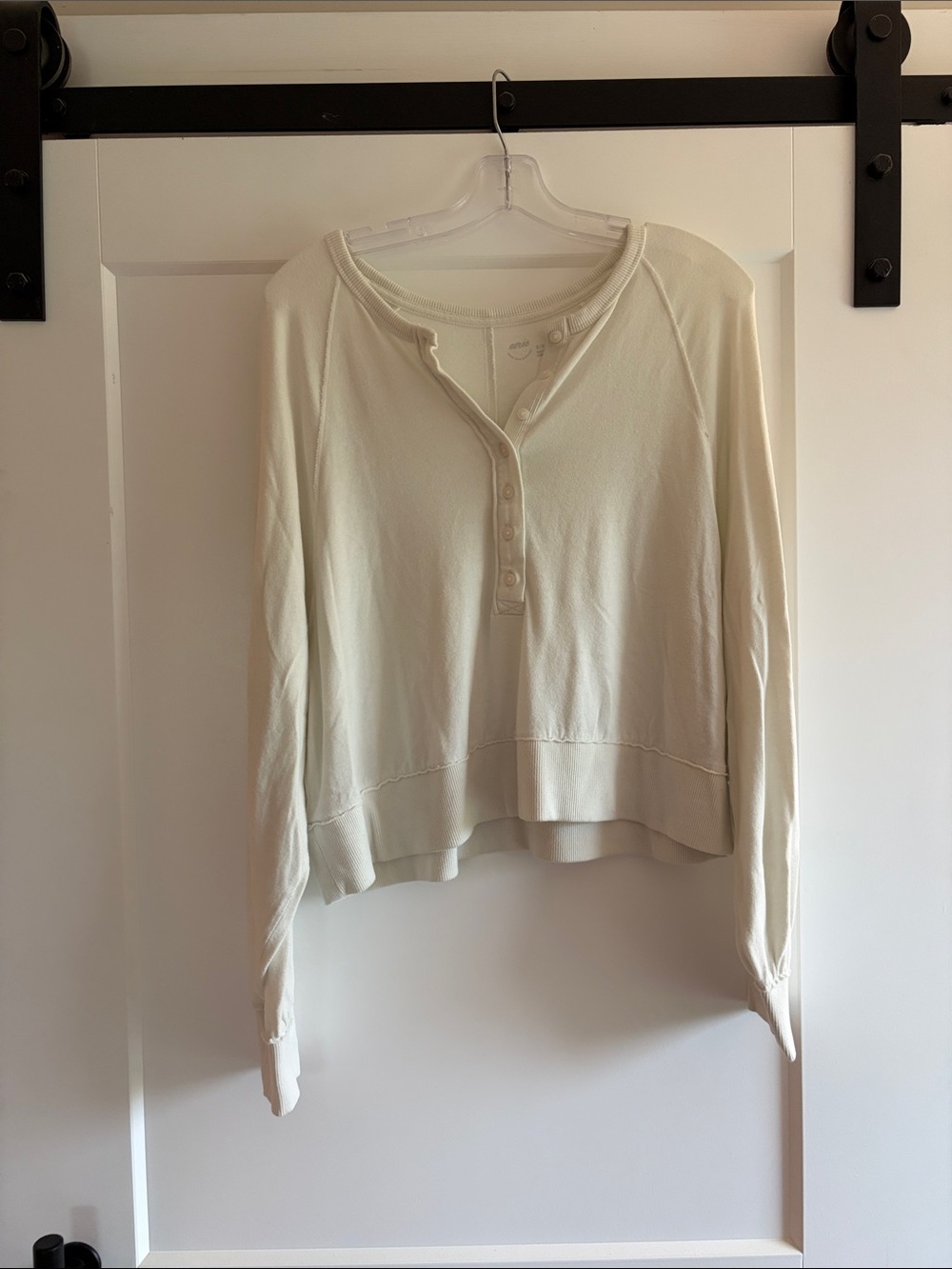 aerie Cream Long-Sleeve Henley